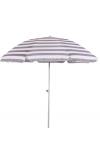 Strandparasol Libra streepmotief grijs