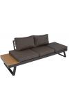 Arezzo 2-in-1 loungebank/ligbed aluminium